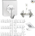 DDMY 36 Pack Heavy Duty Hooks Self Adhesive Large Hooks for Hanging,Wall Transparent Reusable Waterproof Hook for Kitchen Curtain Towel Hook for Bathrooms Coat Hook for Walls No Damage