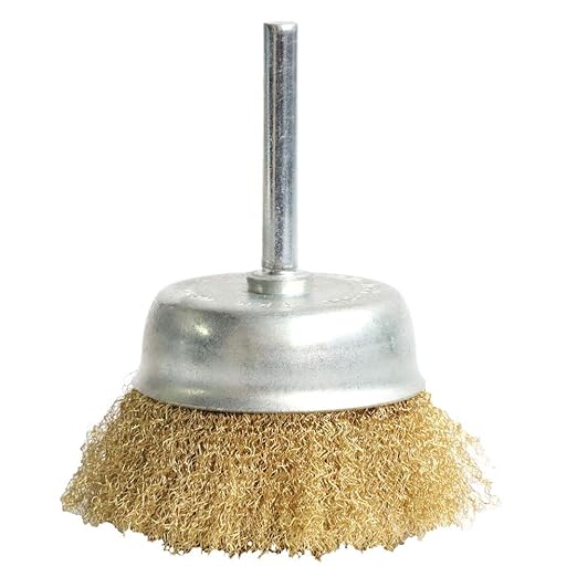5pcs Brass Wire Wheel Brush Kit for Drill,Crimped Cup Brush with 1/4-Inch Shank ,0.13mm True Brass Wire,Soft Enough to Cleaning or Deburring with Less Scrach
