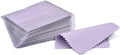 SEVENWELL 50pcs Jewelry Cleaning Cloth Pink Polishing Cloth for Sterling Silver Gold Platinum Small Polish Cloth 8x8cm