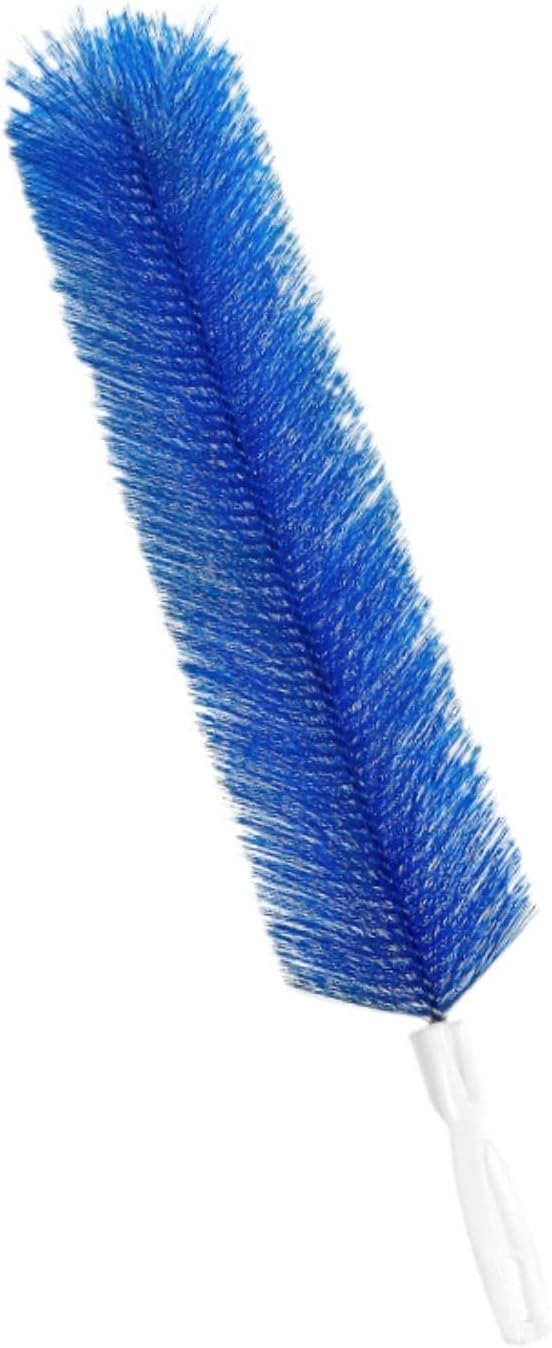 Fenteer Fan Cleaning Brush Bendable Sturdy Portable Cobweb Duster Reusable Dust Remover Fan Duster for Curtain Box Car Vents Shutters, Blue