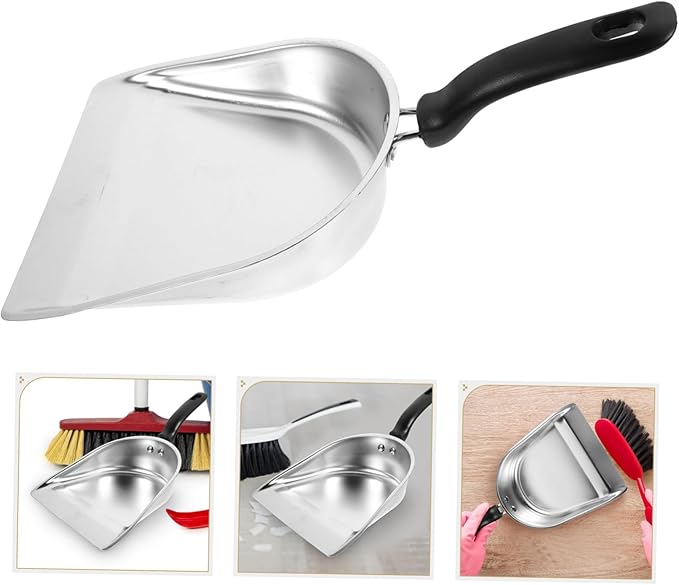 Stainless Steel Dustpan Metal Dust Pan Dustpan with Handle Metal Handheld Dustpan Metal Dustpan Small Dustpan Metal Handheld Dust Pan Small Dust Pan with Handle Thicken Small Metal