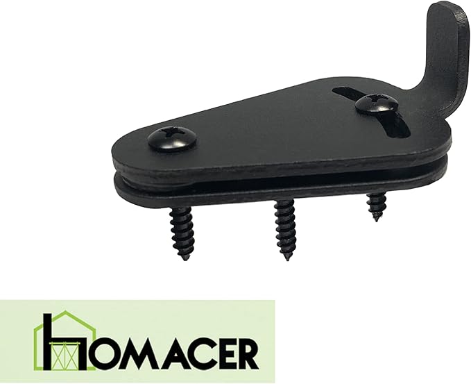 Homacer Sliding Barn Door Hardware Black Teardrop Lock