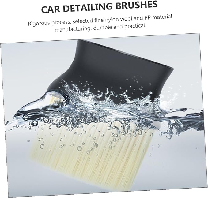 GALPADA Car Air Vent Cleaning Brush, Yellow Soft Bristle Detailing Brush for Auto Interior Dust Removal and Vent Maintenance