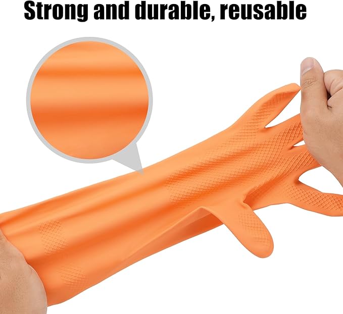 Rubber Gloves for Household, Dishwashing Gloves for Kitchen, Reusable