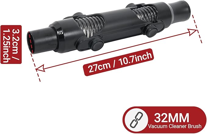 EZ SPARES Compatible with acuum Cleaner,Multi-Angle Hose 1 1/4inch 32mm Adapter Vacuum Plastic Curved Handle Bent End Hose Wand