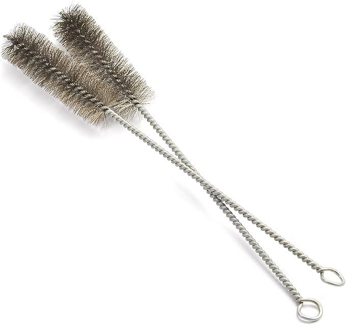 Utoolmart Tube Brush Kit Stainless Steel Wire Cleaning Brush Bottle Long-Handle Bristle Cleaning Tool 12" x 1.2", 2pcs