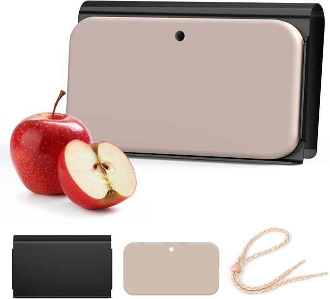 Car Air Freshener, 2-in-1 Stone Car Freshener with Visor Clip & Hanging Scent Diffuser, Natural Scent Stone Diffuser, Long-Lasting Odor Eliminator for Car or Home, Smooth Apple Orchard