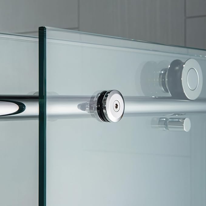 WOODBRIDGE MBSDC6062-C Frameless Sliding Glass Tub Door | 56"-60"W x 62"H | Chrome Finish
