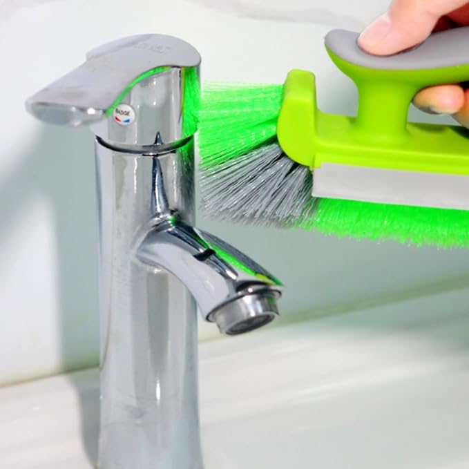 Heavy Duty Corner Cleaning Tool Flexible Bristles Storage Hole Comfort Grips Bathroom Kitchens Corner Remover Door Frame Crevices Cleaner