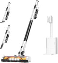 Cordless Stick Vacuum Cleaner with Auto Empty System Self-Charging Base, Powerful Suction for Pet Hair on Carpet & Hardfloor, Lightweight Anti-Tangled Handheld Vacuum, HEPA Filtration, Black