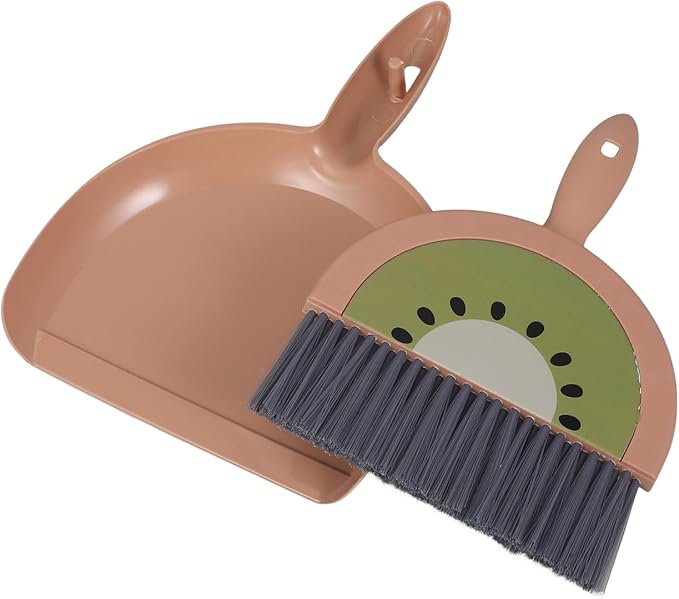 VOSAREA Mini Broom Set with Dustpan for Efficient Desk Cleaning Compact Handheld Brush for Home and Office Use