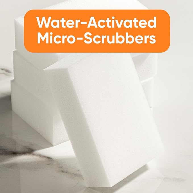 Superio Miracle Eraser Sponges - 12 Count - Effective Cleaning for Kitchen, Bathroom, Walls & More