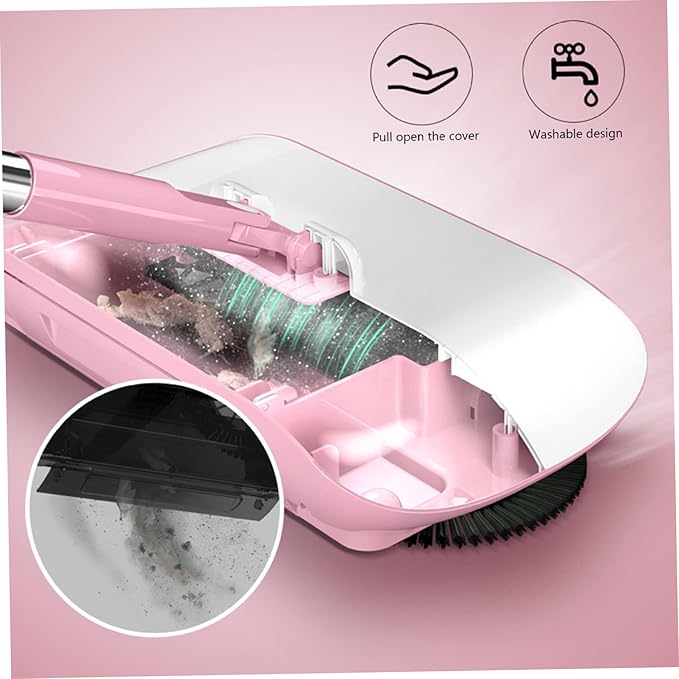 Carpet Sweeper Manual Manual Vacuum Sweeper 2 in 1 Hand Push 180 Degree Rotating Sweeping Mop Crumb Vacuum Cleaner Home Cleaning Tool Style2