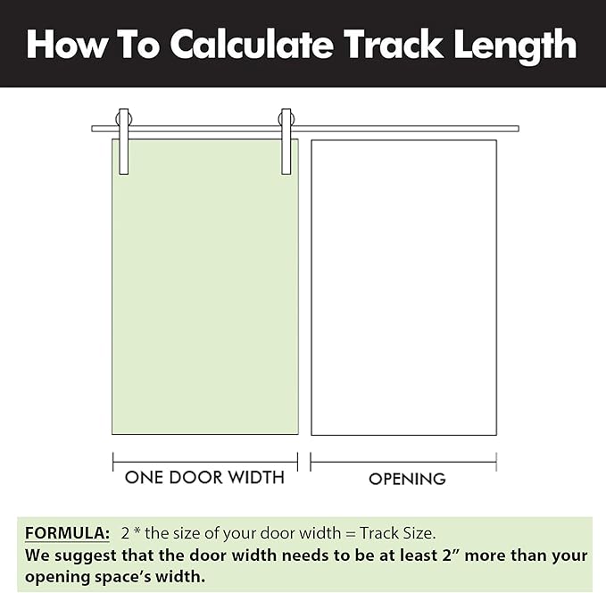 Homacer Brushed Nickel Non-Bypass Sliding Barn Door Hardware Kit, for One/Single Door, 7.5ft Long Flat Track, Classic Design Roller, Heavy Duty, for Interior Use Only（Doors Not Included）