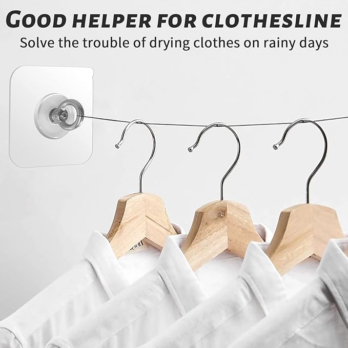 Ceiling Hooks, Practical Wall Hanging Auxiliary Hook, Stainless Steel,Waterproof,Nail-Free Adhesive Wall Hook,for Indoor and Outdoor Hanging Plants,Wind Chimes,Hangers, Decoration Hook,4 Pcs