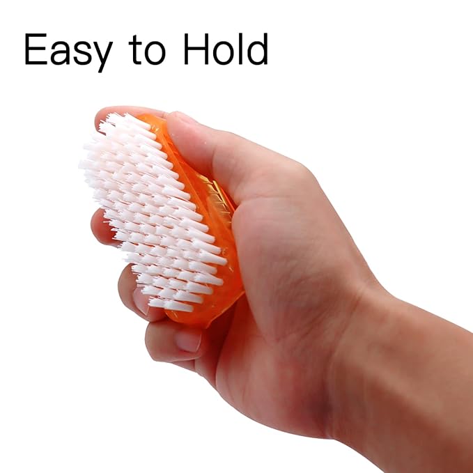 Nail Brush Two Sided Hand Fingernail Scrub Brushes Soft Stiff Bristles Scrubber Nails Toes Cleaning Brush for Men Women Kids 4 PCS