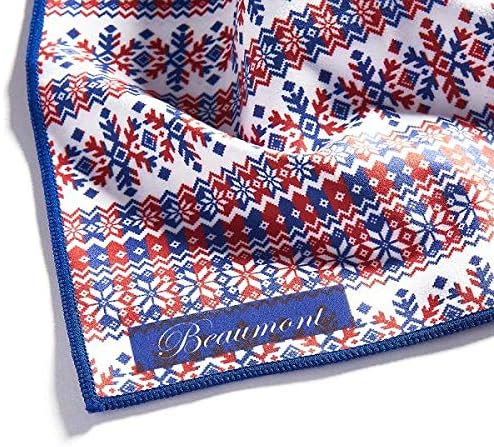 Beaumont Nordic Trad Musical Polishing & Cleaning Patterned Instruments Trumpet Clarinet Sax Flute Recycled Microfibre Cleaning Cloth Brass Silver 25 x 25 cm (BFC-NT)