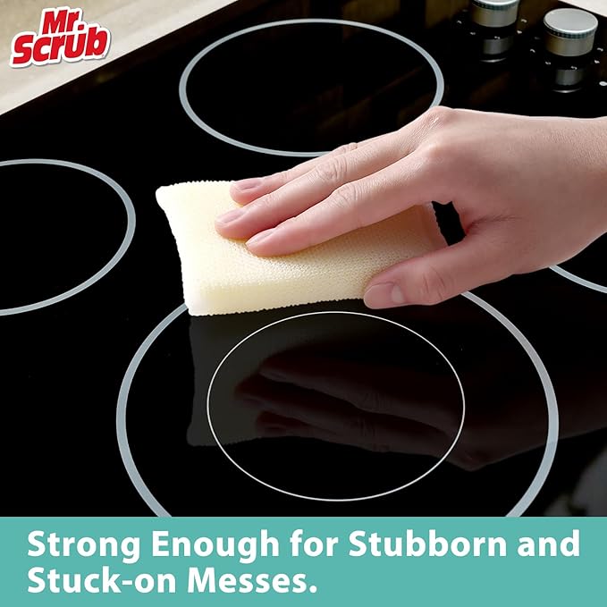 Sponges Kitchen Scrub Dish Sponge Scouring Pad, 96 Pads Cleaning Brush Dishwasher Soap Supplies, Dishwashing Dinnerware Towels Sink Pan Pot Cloth Rags Holder Bathroom Bathtub