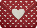 Valentines Day Dish Drying Mat for Kitchen Counter 18x24 Cream Red Love Heart Valentines Holiday Themed Absorbent Reversible Microfiber Drying Mats Kitchen Countertop Protector Dishes Drainer Pad