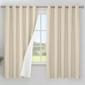 YoungsTex Extra Wide Linen 100% Blackout Curtains for Bedroom 63 Inch Length, Thermal Insulated Window Drapes with Grommet Darkening for Living Room, 2 Panels, 60 X 63 Inch