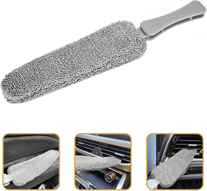 Car Air Vent Cleaning Brush Car Detailing Air Outlet Duster for Interior Vent Dust Removal Soft Bristle Automotive Brush for Precise