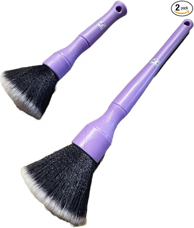 Thor Soft Detail Brush Set (Purple) – Precision Automotive Cleaning Brushes for Emblems, Interior Panels, Vents, Trim, Soft Bristle Detailing Tools, Professional 4-Piece Set