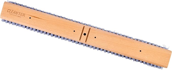 Restaurantware-BROOM HEAD ONLY: Clean Tek Professional 24-Inch Broom Head, 1 Heavy-Duty Push Cleaning Tool - Handle And Brace Sold Separately, Heavy Plastic Bristles, Wooden, Commercial Use