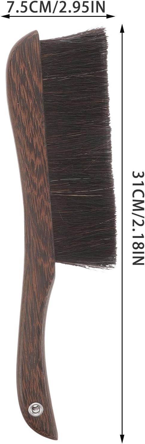 Healifty Soft Bristle Bed Brush 32cm with Ebony Wood Handle, Dust Removal Cleaning Brush for Instruments, Keyboards, Mattresses, and Household Dusting