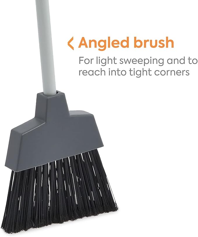 Professional 8" Angled Broom, Gray