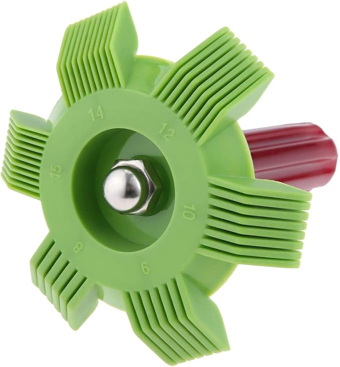 Fin Straightener Comb Air Conditioner Fin Comb Radiator Condenser AC Cleaner Repair Tool Air Conditioning Brush Accessory for Cleaning Car Automotive Refrigeration Radiator Evaporator 2Pcs