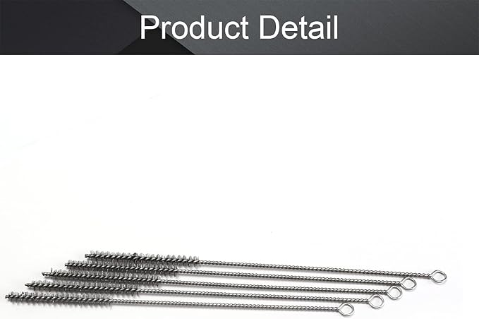 Utoolmart Steel Wire Spiral Power Brushes, 0.4-inch Diameter, 12-inch Length, 5pcs