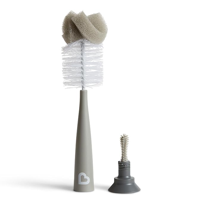Munchkin® Sponge™ Bottle Brush, Modern Design, 2 Pack, Grey