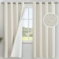 YoungsTex Linen 100% Blackout Curtains 78 Inches Long for Bedroom, Full Room Darkening Thermal Insulated Drapes with Grommet Privacy for Living Room Windows, 2 Panels, 52 X 78 Inch