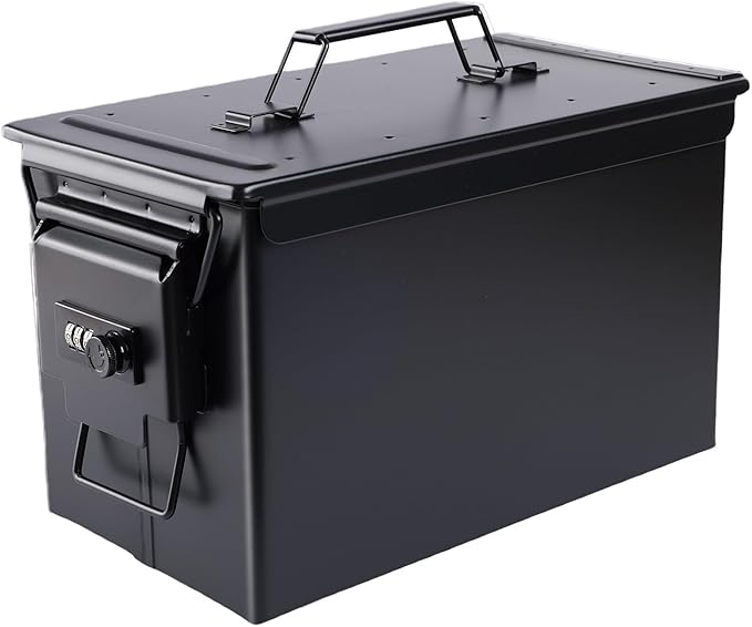 Ammo Can&Ammo Box, Fireproof & Waterproof Metal Storage Box - Perfect for Ammo, Lithium Batteries & RC Car Batteries