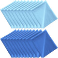 Microfiber Cleaning Cloths (6"x7") 20 Pack in Individual Vinyl Pouch, CKANDAY Glasses Cleaning Cloth for Eyeglasses Phone Screens Electronics Camera Lens Delicate Surface, Large Lint Free Fiber,Blue