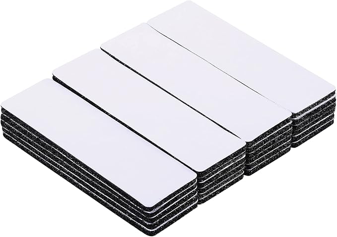 20 Sets 1x4 Inch Hook and Loop Fastener Strips with Adhesive Heavy Duty Double Sided Sticky Picture Hanging Wall Mounting Tape for Home and Office Use, Black
