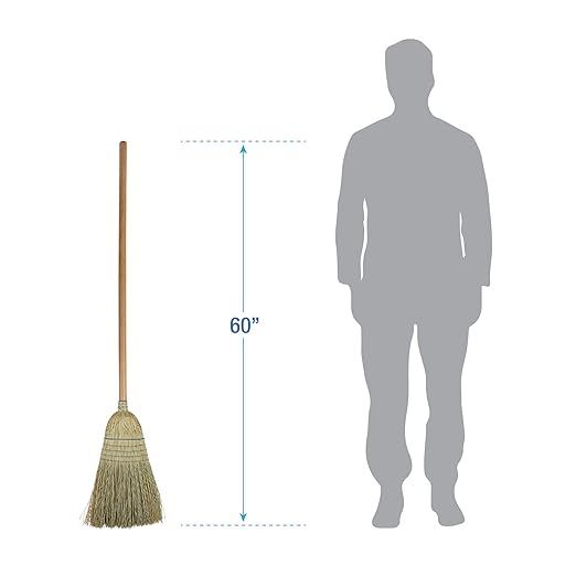 Boardwalk BR10001 100% Corn Warehouse Brooms, 60", Black/Natural (Case of 6)