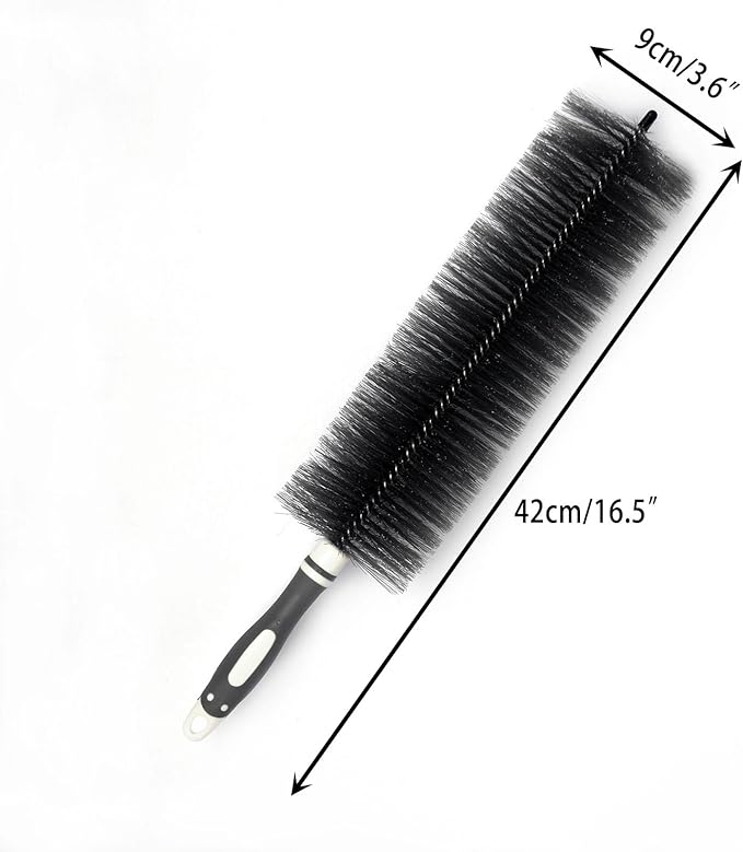 Fan Duster Cleaner Brush (Non-Disassembly Clean), Bendable Cleaning Brush for Tower/Floor/Oscillating Fans/Blind Shutter/Vent/Curtain, Multifunctional Cleaning Brush (Gray)