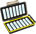 KIWIFOTOS 14 Slots 18650 Battery Organizer Case Protective Hard Storage Case Shockproof 18650 18350 Battery Holder Box Batteries Container