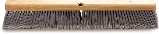 SPARTA 4501423 Flo-Pac Flagged Fine Floor Sweep, Polypropylene Bristles, 24" Block Size, 3" Bristle Trim, Gray