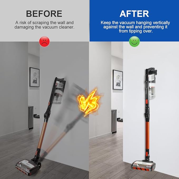 LANMU Wall Mount Holder Compatible with Shark IX141 IX141AMZ IZ377H IZ376H IZ387H IZ462H IZ163H IZ363HT IZ682H Pet Cordless Stick Vacuum, Handheld Vac CH951 and V10 V11 V12 V15 Vacuum Cleaner