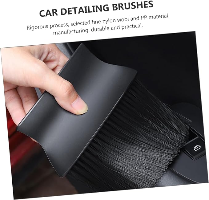 Car Air Vent Cleaning Brush Black Soft Bristle Auto Detailing Tool for Interior Vent Dust Removal and Car Air Conditioner Maintenance
