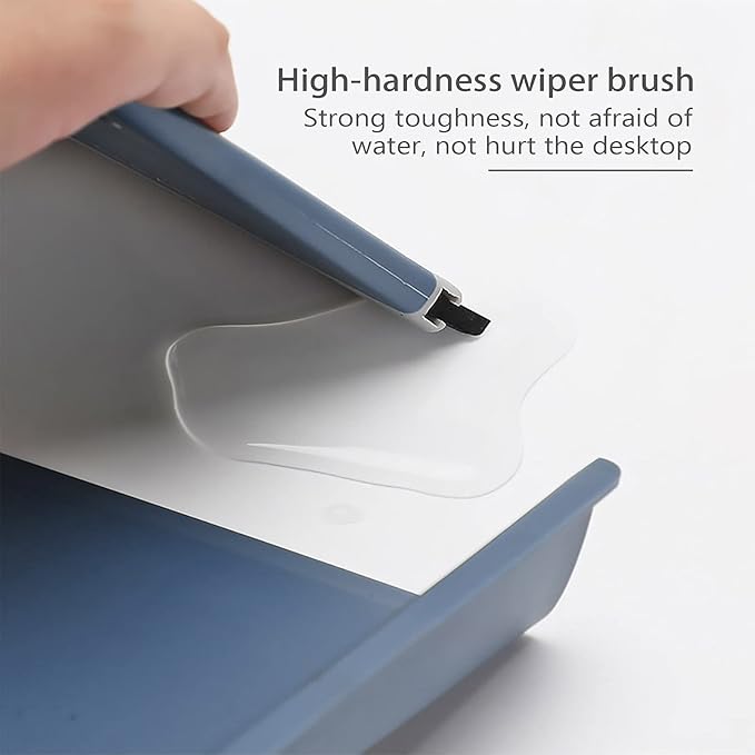 Handheld Broom and Dustpan Set Small Dust Pan and Brush Set, Small Broom and Dustpan Set, Portable 3 in 1 Mini Squeegee Dustpan and Cleaning Brush Set for Office Cleaning, Desk