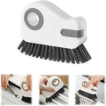 2 in 1 Groove Cleaning Brush Window Track Cleaning Tools, 2026 New Multifunction Hard Bristle Crevice Cleaning Brush with Hidden Scraperfor Sliding Door Track, Window Sill, Shutter Door (Gray)