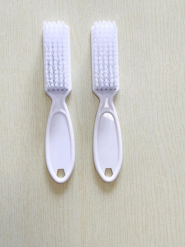 12Pcs Nail Brush for Cleaning Fingernails, Handle Grip Cleaning Brush for Nail and Toenail, Nail Dust Brush Manicure Pedicure Tools Scrubbing Brush Women Men Home Salon(White)