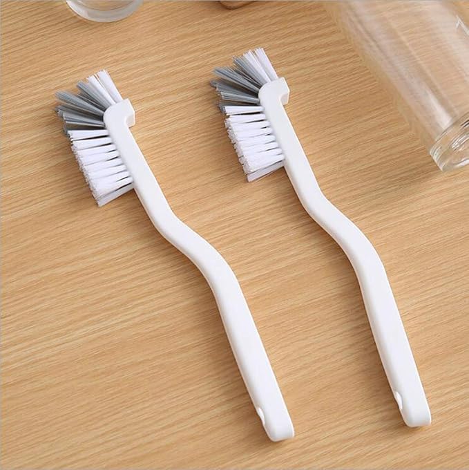 4 Piece Cleaner Brush to Deep Clean Tile Lines,Dearjana Small Scrub Brushs Corner Brush with Stiff Bristles for Detail Sink,Bottle,Household Pot Pan,Coffee Makers,Bathroom,Shower Cleaning,White