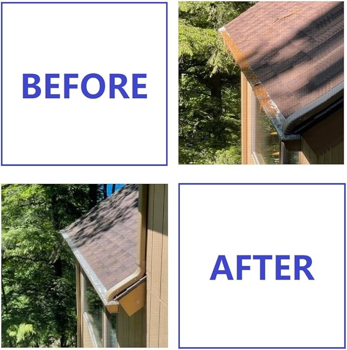 8FT Long Gutter Guard Cleaner, 2 in 1 Cobweb Duster with Extension Pole,Medium Stiff Bristles Ceiling Fan Brush,Good to Remove Leaves Off the Roof/Gutter Guard, Spider Webs Under the Eave/Rafter, Gray