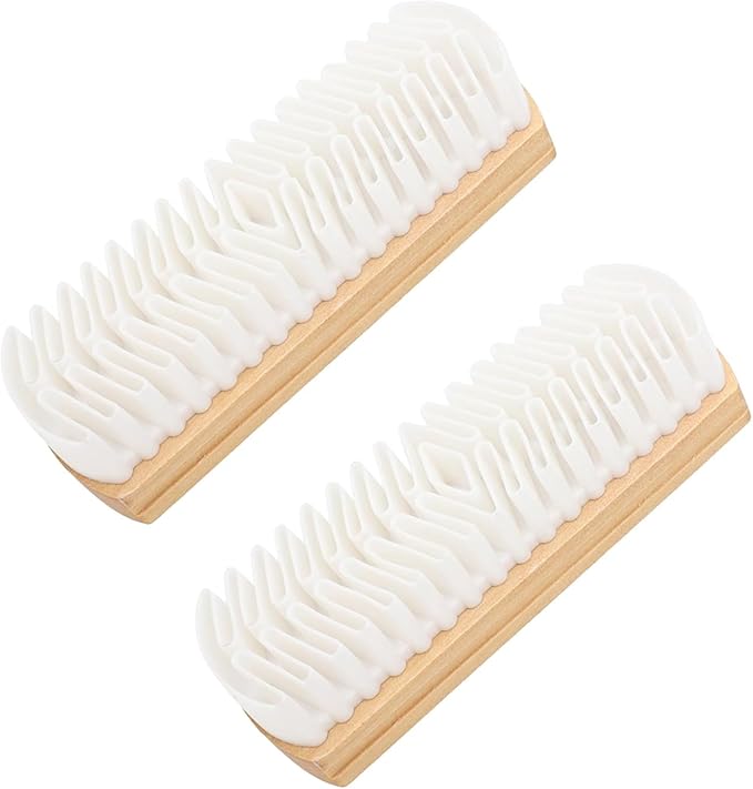 2Pcs Suede Brush for Shoes, Rubber Shoe Brush Cleaner with Soft Bristle Brush,Suede Eraser for The Care and Cleaning of Shoes, Bags, Coats, and Suede Accessories