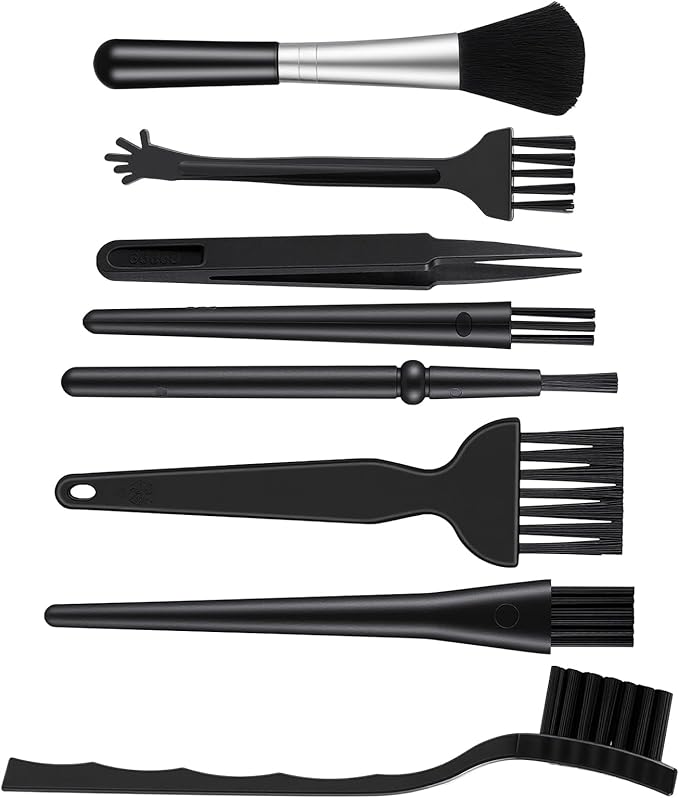 8 Pcs Mini Keyboard Cleaning Brushes Kit, Anti Static Electronic Dust Cleaning Brushes with PP Handle and Nylon Bristles, Keyboards Cleanings Brush for Computer Keyboard and Small Spaces