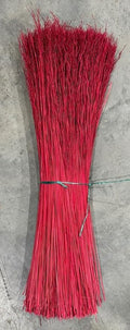Dyed Broomcorn 20" Hurl for Broom Making and Crafting (Red)